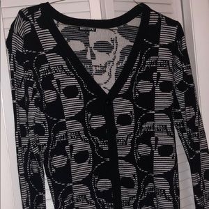 Hot Topic Skull Cardigan
